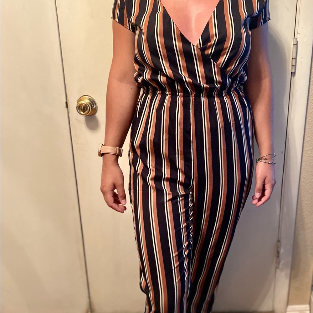 Charlotte Russe Striped Jumpsuit